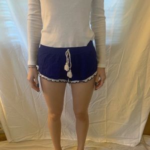 Blue cloth short shorts